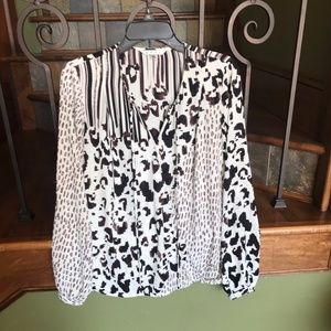 Cabi animal print blouse